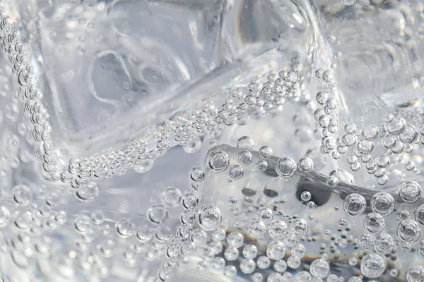 Soda Air Dengan Sebagai Latar Belakang Closeup — Stok Foto