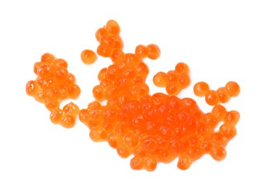 Beyaz manzaralı, lezzetli kırmızı havyar yığını.