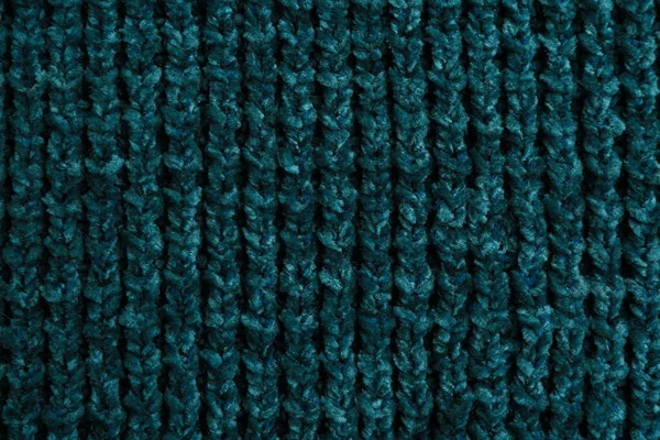 Beautiful Dark Knitted Fabric Background Top View — Stock Photo, Image