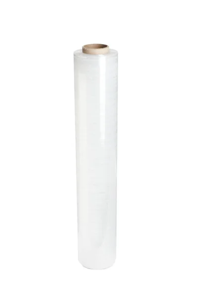 Rollo Película Plástico Estirable Aislado Blanco —  Fotos de Stock
