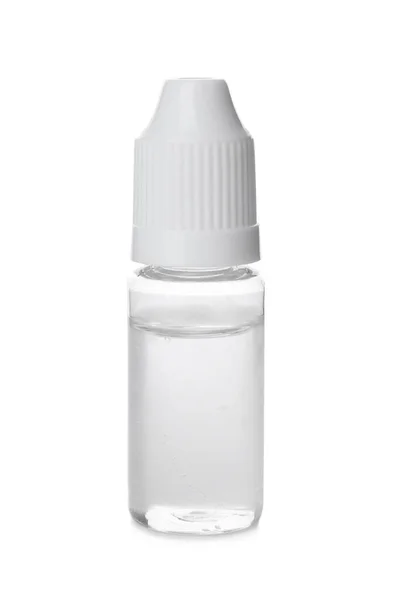 白に隔離された電子喫煙装置用蒸気液体の容器 — ストック写真