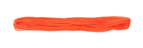 Bright Coral Embroidery Thread White Background — Stock Photo, Image