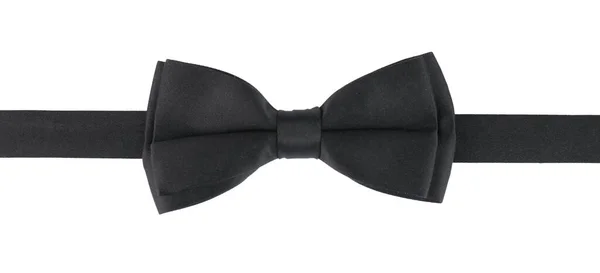 白に隔離されたスタイリッシュな黒い弓のネクタイ — ストック写真