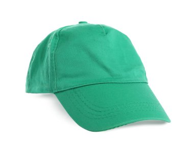 Beyaza izole edilmiş beyzbol şapkası. Tasarım için hazırlan