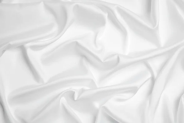 Arka Plan Olarak Narin Beyaz Kumaşın Dokusu Üst Görünüm — Stok fotoğraf