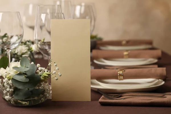 Stylish Elegant Table Setting Festive Dinner Restaurant — Stock Photo, Image