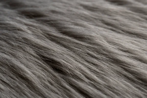 背景として美しい灰色のフェイクファー クローズアップビュー — ストック写真