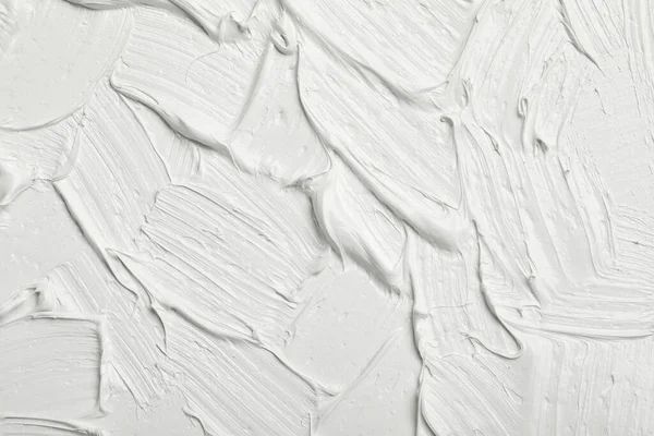 Texture White Oil Paint Background Closeup — Foto Stock