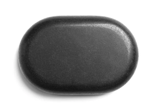 Черный Камень Изолированный Белом Вид Сверху — стоковое фото