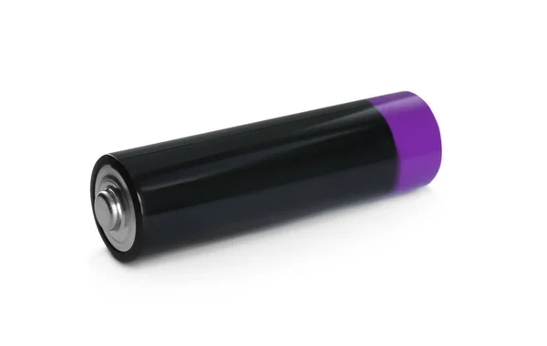 Ett Nytt Batteri Isolerat Vitt — Stockfoto