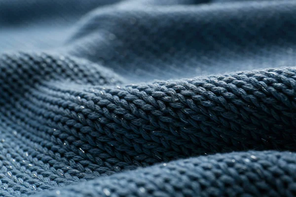 漂亮的浅蓝色针织物为背景 — 图库照片