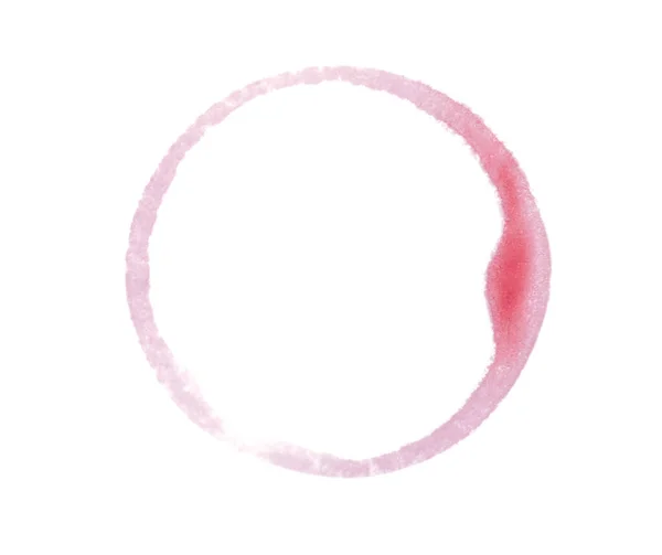 Red Wine Ring White Background Top View — Stock Photo, Image