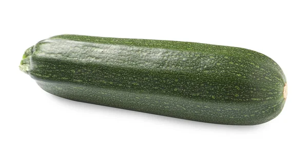 Eine Rohe Reife Zucchini Isoliert Auf Weiß — Stockfoto