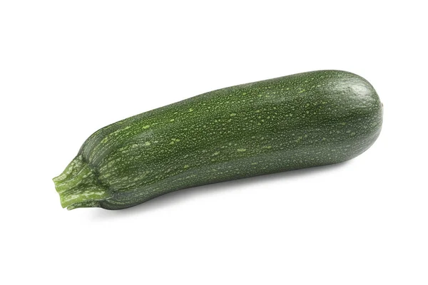 Eine Rohe Reife Zucchini Isoliert Auf Weiß — Stockfoto