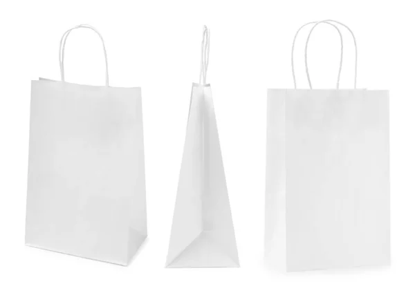Set Paper Bags White Background — Stock Photo, Image