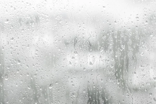 Ventana Vidrio Con Gotas Lluvia Como Fondo Primer Plano — Foto de Stock