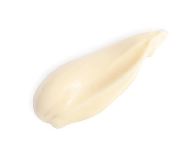 Lezzetli mayonez beyazda izole, üst manzara