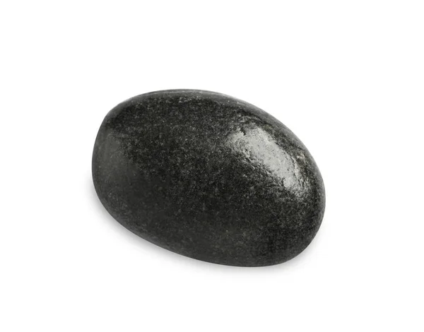 Черный Камень Изолированный Белом Вид Сверху — стоковое фото