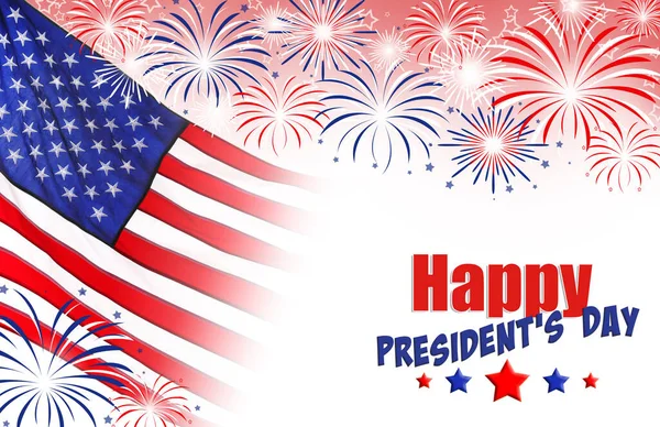 Feliz Día Del Presidente Día Festivo Federal Bandera Nacional Americana — Foto de Stock