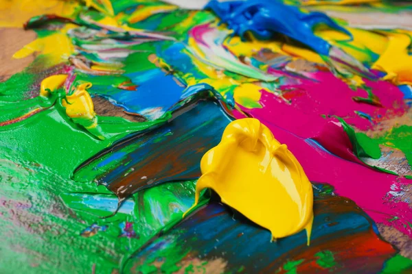 Pintura Acrílica Colorida Abstracta Como Fondo Vista Primer Plano —  Fotos de Stock