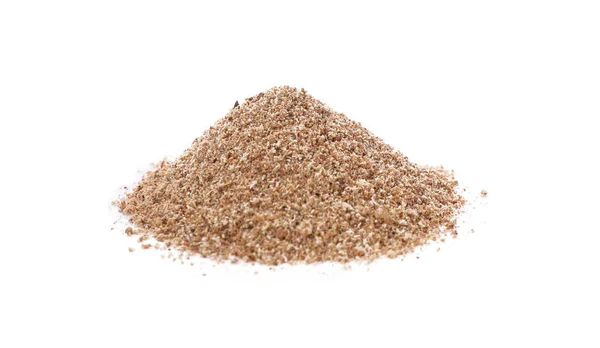 Heap Nutmeg Powder White Background — Stock Photo, Image