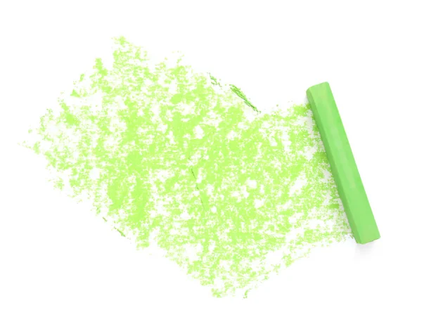 Tiza Verde Pastel Hoja Papel Con Garabato Vista Superior Material — Foto de Stock