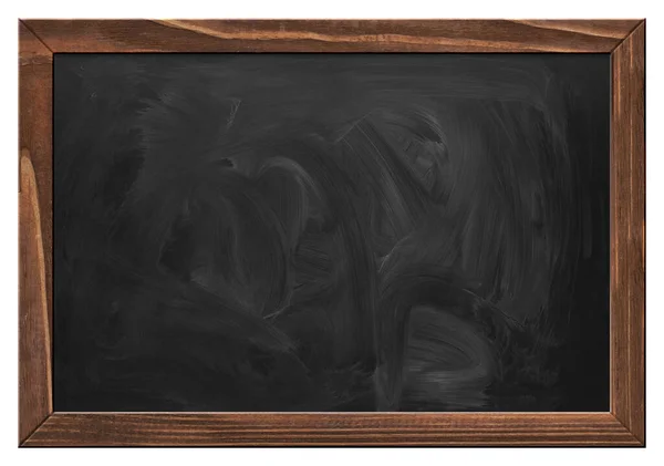 Empty Black Chalkboard Isolated White School Time — Stock Photo, Image