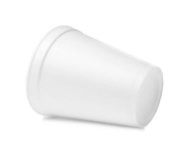 Temiz bir köpük kabı beyaza izole edilmiş.