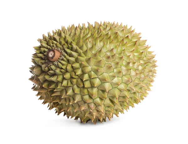 Jeden Dojrzały Durian Wyizolowany Białym — Zdjęcie stockowe