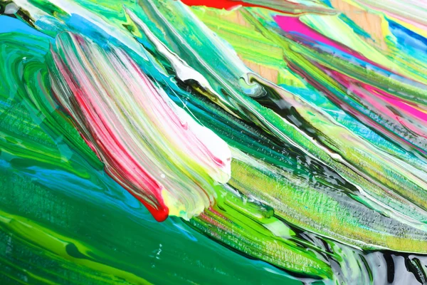 Abstrakt Färgglada Akryl Färg Som Bakgrund Ovanifrån — Stockfoto