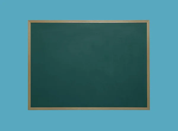 Clean Green Chalkboard Light Blue Background — Stock Photo, Image