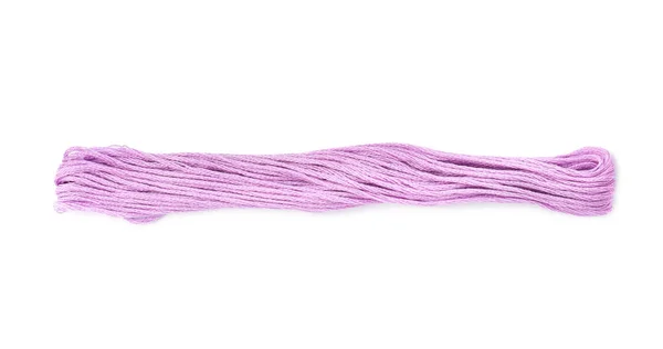 Світло Фіолетова Нитка Вишивання Білому Тлі — стокове фото