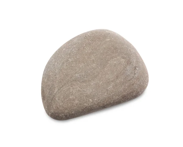 Коричневый Камень Белом Вид Сверху — стоковое фото