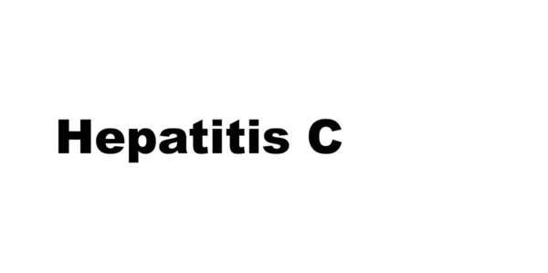 Texto Hepatite Sobre Fundo Branco Ilustração — Fotografia de Stock