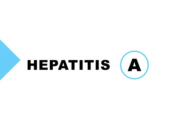 Texto Hepatite Sobre Fundo Branco Ilustração — Fotografia de Stock