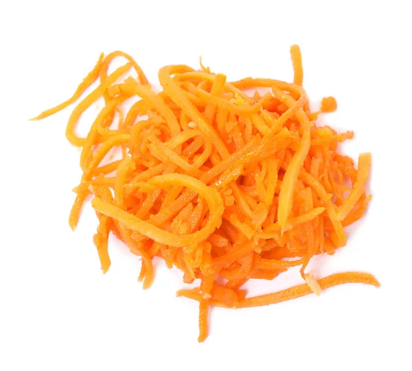 Смачний Корейський Морквяний Салат Ізольований Білому Тлі — стокове фото