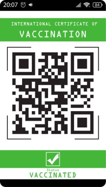 QR kodlu uluslararası aşı sertifikası, resimleme