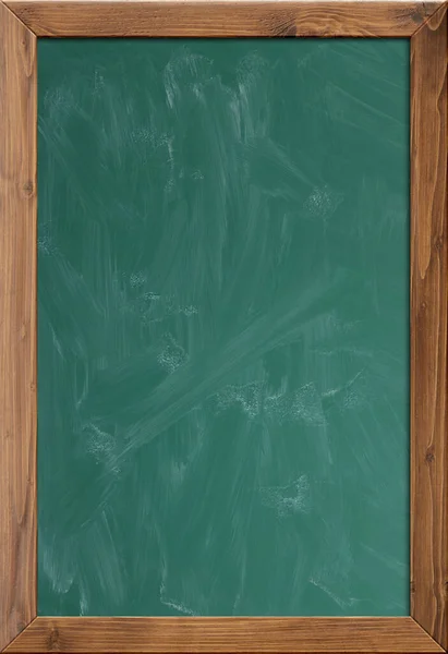 清澈的绿色黑板作为背景 上课时间 — 图库照片