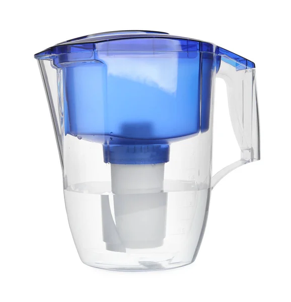 Filter Jug Purified Water Isolated White — Stock Photo, Image