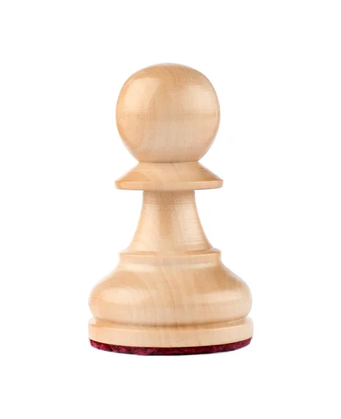 白に孤立した木製の質屋 チェスの駒 — ストック写真