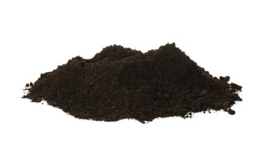 Pile of soil on white background. Fertile ground clipart