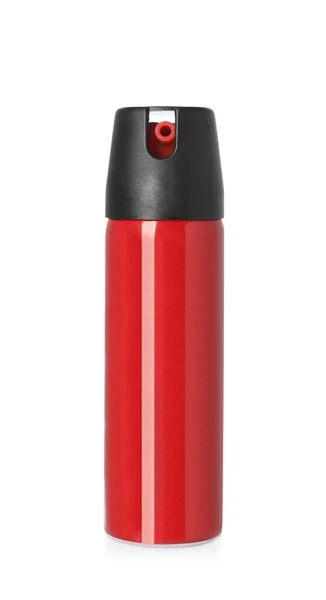 Fles Van Gas Pepper Spray Witte Achtergrond — Stockfoto