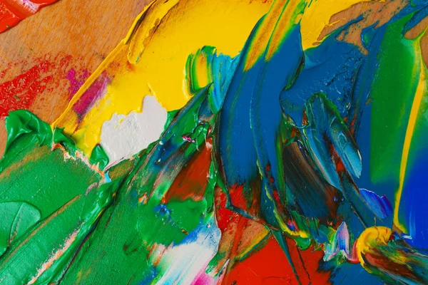 Pintura Acrílica Colorida Abstracta Como Fondo Vista Superior — Foto de Stock