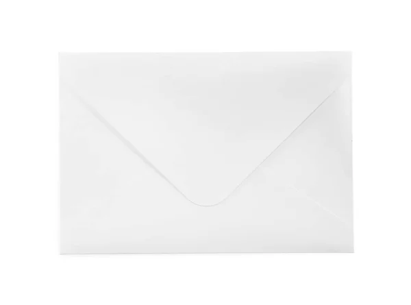 Een Eenvoudige Papieren Envelop Geïsoleerd Wit — Stockfoto