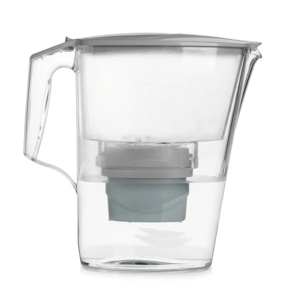 Filter Jug Purified Water Isolated White — Stock Photo, Image
