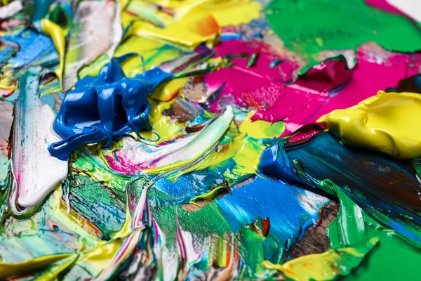 Abstract Colorful Acrylic Paint Background Closeup View — Stock Photo, Image
