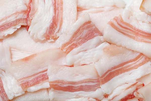 Scheiben Schmackhaftes Schweinefleisch Als Hintergrund Draufsicht — Stockfoto