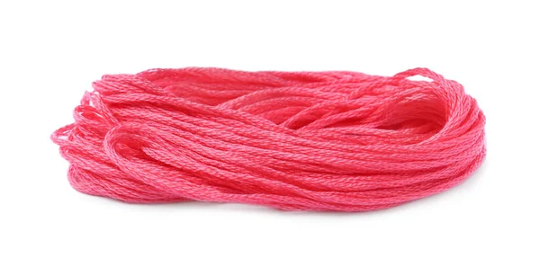 Bright Pink Embroidery Thread White Background — Stock Photo, Image