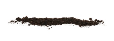 Pile of soil on white background. Fertile ground clipart