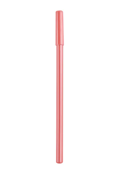 Lip Ołówek Izolowany Białym Widok Góry Produkt Kosmetyczny — Zdjęcie stockowe